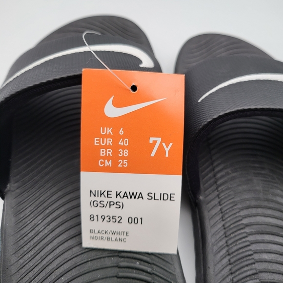 NEW Nike Kawa Slides in Black/White - Picture 10 of 10